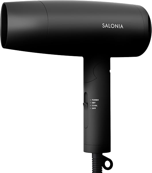 SALONIA サロニア スピーディーイオン ドライヤー 大風量 速乾 軽量 マイナスイオン ヘアドライヤー SL-013AB ブラック【Amazon.co.jp限定】 - 1