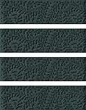 バンガローフローリングWaterhog階段踏み板、4のセット、8 – 1 /2 " x 30、"スキッド耐性、簡単に清潔、水とごみをキャッチ、Boxwoodコレクション, Evergreen