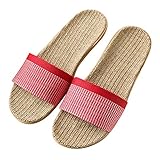 [Wazaza] 2018 室内履き替え ルームシューズ サンダル スリッパ リネンスリッパ 室内 麻 来客用21.5cm~22cm