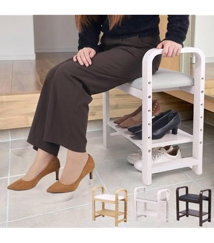 Amazon.co.jp: 永井興産 クッション付エントランスベンチ 幅50cm 靴
