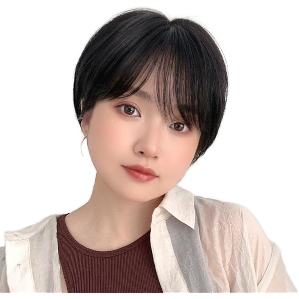 ブライトララ　医療用レディースウィッグ人毛MIXマニッシュラフショート 医療用ウィッグ 総手植え 人毛MIX フェミニンショートボブ