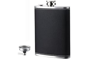 Cluoling スキットル ヒップフラスコ 8oz 漏斗付きステンレス製 大容量 ウイスキー 清酒 ボトル 携帯便利 アウトドア