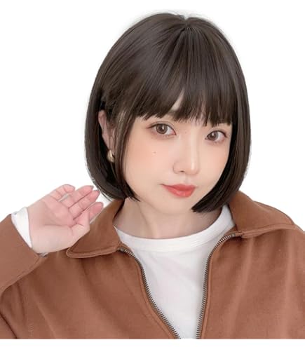 Amazon.co.jp: [ブライトララ] 素肌ウィッグ ウィッグ ショート ボブ
