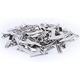 【ノーブランド品】ヘアクリップ クリップピン ヘアピン 金具 DIY 約50本 シルバー 35mm