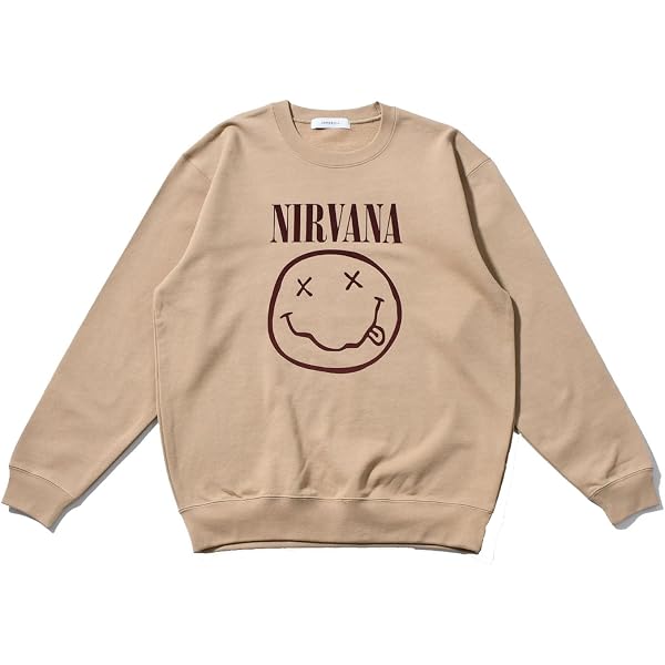 Amazon.co.jp: [Nirvana] パーカー イエロー Smiley Band Logo 新しい
