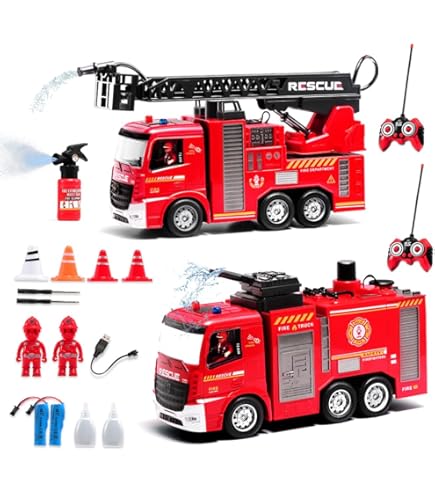 1:18 BIG R/C FIRE ENGINEラジコン Amazon.com: Liberty Imports RC Fire Truck - Big Remote
