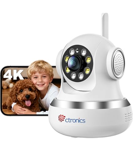 Amazon.co.jp: Ctronics 4K 防犯カメラ 屋外 10倍ハイブリッドズーム