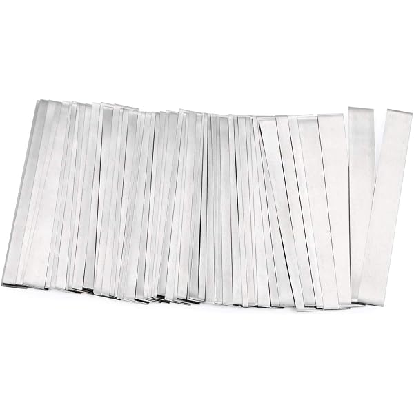 Pure Zinc Anode Sheet 2pcs (99.995% Pure) For Plating, Zinc Electrode Strip 0.04''x1''x6