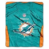 The Northwest会社NFL Miami Dolphins Jersey Raschel Throw、50-inch by 60-inch