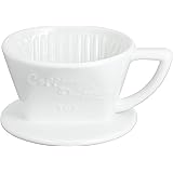 三洋産業 THREE FOR (スリーフォー) 深濾過層有田焼磁器ドリッパー 1~2杯用 ホワイト G-101W