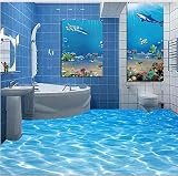 lhdlily海水波紋3d床Painting Wearノンスリップ防水寝室ロビーバスルームフローリング壁紙壁画 LHDLily-561616981-9703