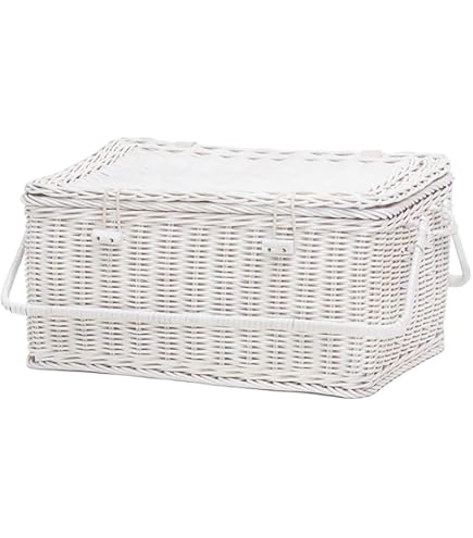 Amazon｜型番027WH 天然素材の白いかご ホワイトバスケット ピクニック