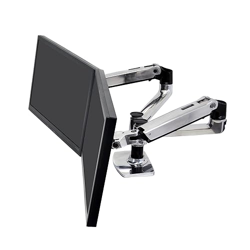 ERGOTRON エルゴトロン LX モニターアーム デスクマウント シルバー 34インチ(3.2~11.3kg)まで VESA規格対応 45-241-026