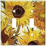 Art Plates - Van Gogh: Sunflowers Switch Plate - Double Toggle [並行輸入品]
