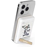 【スターミッキーマウス】Belkin MagSafe対応 ワイヤレス モバイルバッテリー 3C対応 5000mAh(7.5W) 15/14/13/12シリーズ対応 シリーズ対応 パススルー充電対応 PSE技術基準適合 機内持ち込み可能 充電用ケーブル