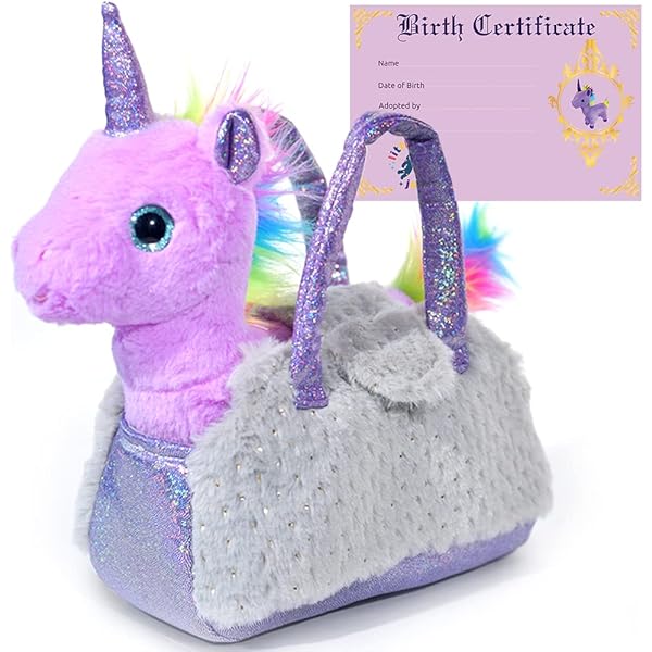 unicorn plush purse