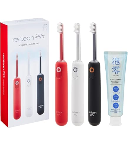 Amazon.co.jp: 伊藤超短波 パルス式超音波歯ブラシ reclean24/7 レッド