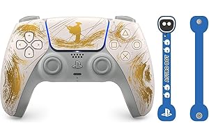【純正品】DualSense ワイヤレスコントローラー "Ghost of Yōtei" ゴールド リミテッドエディション(CFI-ZCT1JZ7) 【Amazon.co.jp限定】 アストロボットデザイン コードホルダー 付