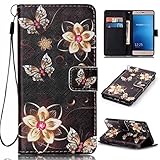 Huawei P9 Lite ケース UNEXTATI 保護カバー 手帳型 Huawei P9 Lite 対応 ストラップ付き カード収納付 落下防止 衝撃吸収 財布型 ケース 携帯電話カバー (P5