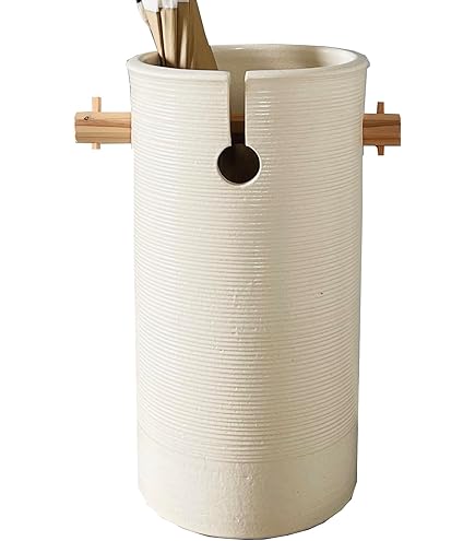 Amazon | 信楽焼陶器 傘立 スクエアーツートン傘立 高さ49.0cm