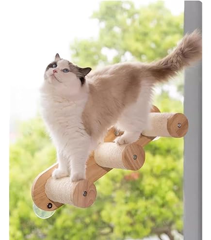 【新品未使用】KUMORIJP 猫用ステップ 窓用 吸盤式 3個セット Amazon | KUMORIJP 吸盤式猫用ウォールマウント 猫窓用ハンモック／窓
