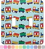 Trainsライトスイッチカバー( 2 Toggleプレート) ( Personalized )