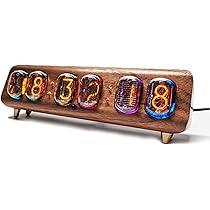 Amazon｜ニキシー管 時計 真空管 時計，上時計ニキシー時計