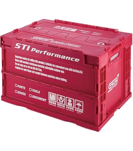 Amazon | SUBARU【スバル純正】STI【折りたたみコンテナ Mサイズ