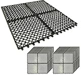 1m幅にぴったり敷ける 人工芝用水はけ床マット 50cm×50cm 40枚セット (10m分) ジョイント式 FME-BASE0505-40P
