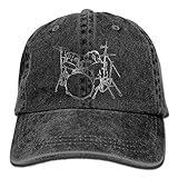 大人 デニム キャップドラム 今季最新 登山 レジャー・キャップ 大人気 紫外線対策 日よけ 小顔効果 プリント付き 無地 ブラック