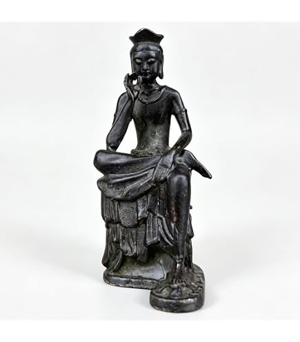 Amazon｜木彫 彫刻 ツゲ 柘植 高さ11cm 韋駄天立像 関羽立像 彫刻仏像