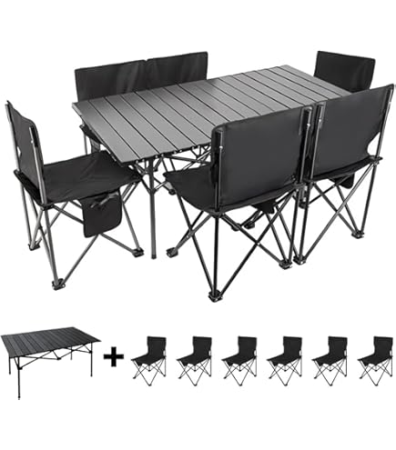 Amazon.co.jp: アウトドア テーブル チェアセット バーベキャンプ