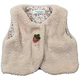 《秋冬春対応》(日本製) Pample Mousse(パンプルムース) 表ボア裏天竺花柄ベスト S(70cm~80cm)/BE NO.DP-74102