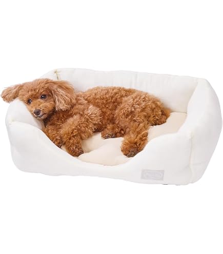 Amazon | オーガニックコットン 犬 猫のベッド ワッフルドーナツタイプ