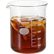 Amazon.co.jp: HARIO(ハリオ) ビーカー 実用容量 500mL 耐熱ガラス