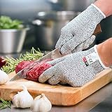 Chop Wizard Cut Resistant Gloves Gray (Large) - High Performance Level 5 Protection (Large) [並行輸入品]