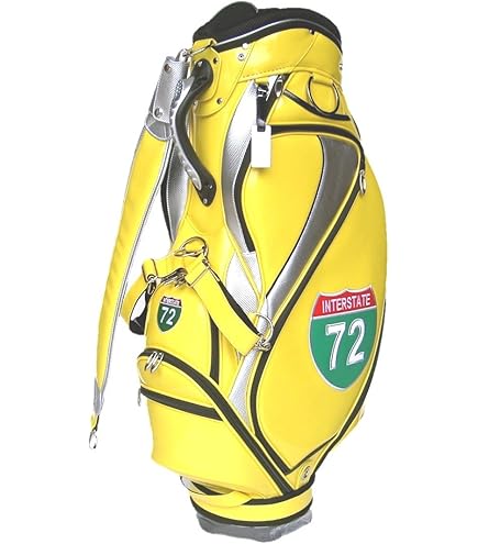 ARCHIVIO キャディバッグ ゴルフバッグ 黄色 ホワイト 未使用 roundover_250321