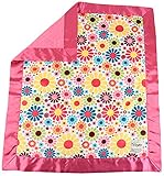 マイBlankee花の子MinkyホワイトMinkyドットラズベリーベビー毛布/ワット、30 "×35"