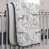 Carousel Designs Navy and Gray Woodland Crib Comforter by Carousel Designs