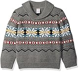 Gymboree Big Boys' Fairisle Shawl Collar Sweater Static Grey Heather 3T [並行輸入品]