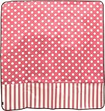 ポーチェ(pouche) お食事マット ドットストライプＬ (ピンク)