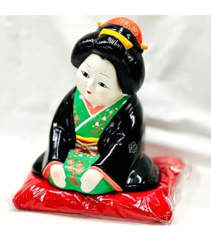 Amazon.co.jp: 博多人形 お福さん 福岡・日本製 嵯峨和博作 手描きで