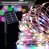 Outdoor Solar Power Decorative String Lights Costech 100 LED 33 ft Water resistant Christmas Globe f