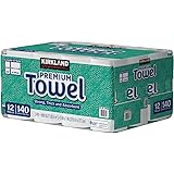 コストコ カークランドカークランドシグネチャー 2枚重ね ペーパータオル 160シート × 12ロール KIRKLAND ロールタオル ダブル 厚い 強い 高吸水 切れ目 + lollol マイクロファイバークロス(商標登録済)
