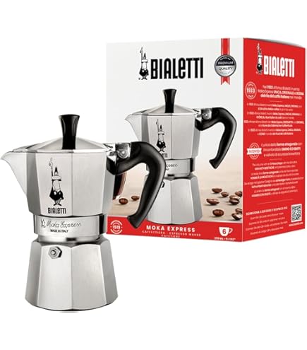 MOKA Bialetti 6857 The Original Moka Express Made in Italy 1-Cup