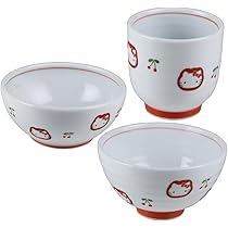 Amazon｜CtoC JAPAN ハローキティ チェリー 食卓セット / 茶碗φ10.7cm