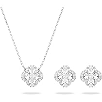 スワロフスキー　ネックレス&イヤリングセット aurora(ファッション) スワロフスキーパールネックレス