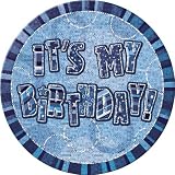 Birthday Glitz Blue Party Badge 6 by Unique Party