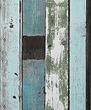 Blooming壁ヴィンテージ木製Planker木製パネル壁紙ウォール壁画のリビングキッチンバスルーム、20.8 in * 32.8 Ft = 57平方フィート 20.5" x 396"=57 Sq.