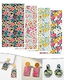 Puocaon フローラル粘土転写紙 - ポリマークレイジュエリー用20個、水転写シート、花の花のマジックペーパー。